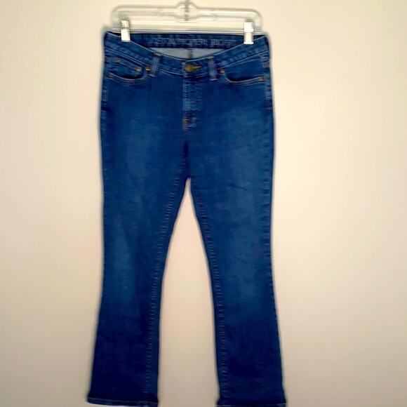 Boston Proper Dark/Medium High-Rise Slim Straight-Leg Jean Woman’s Jeans Size 8 - Picture 6 of 16